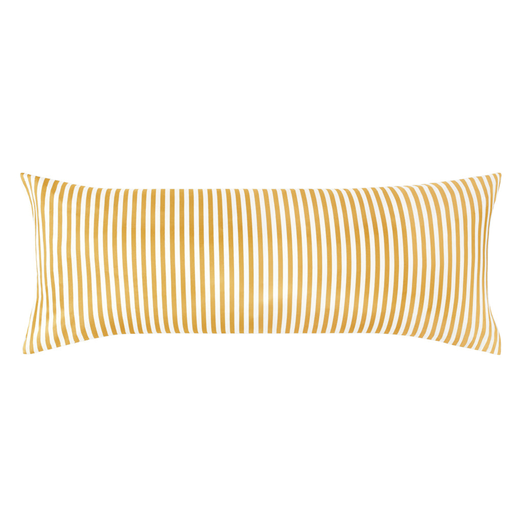 The Ochre Striped Extra Long Throw Pillow 14 x 36 Throw Pillows