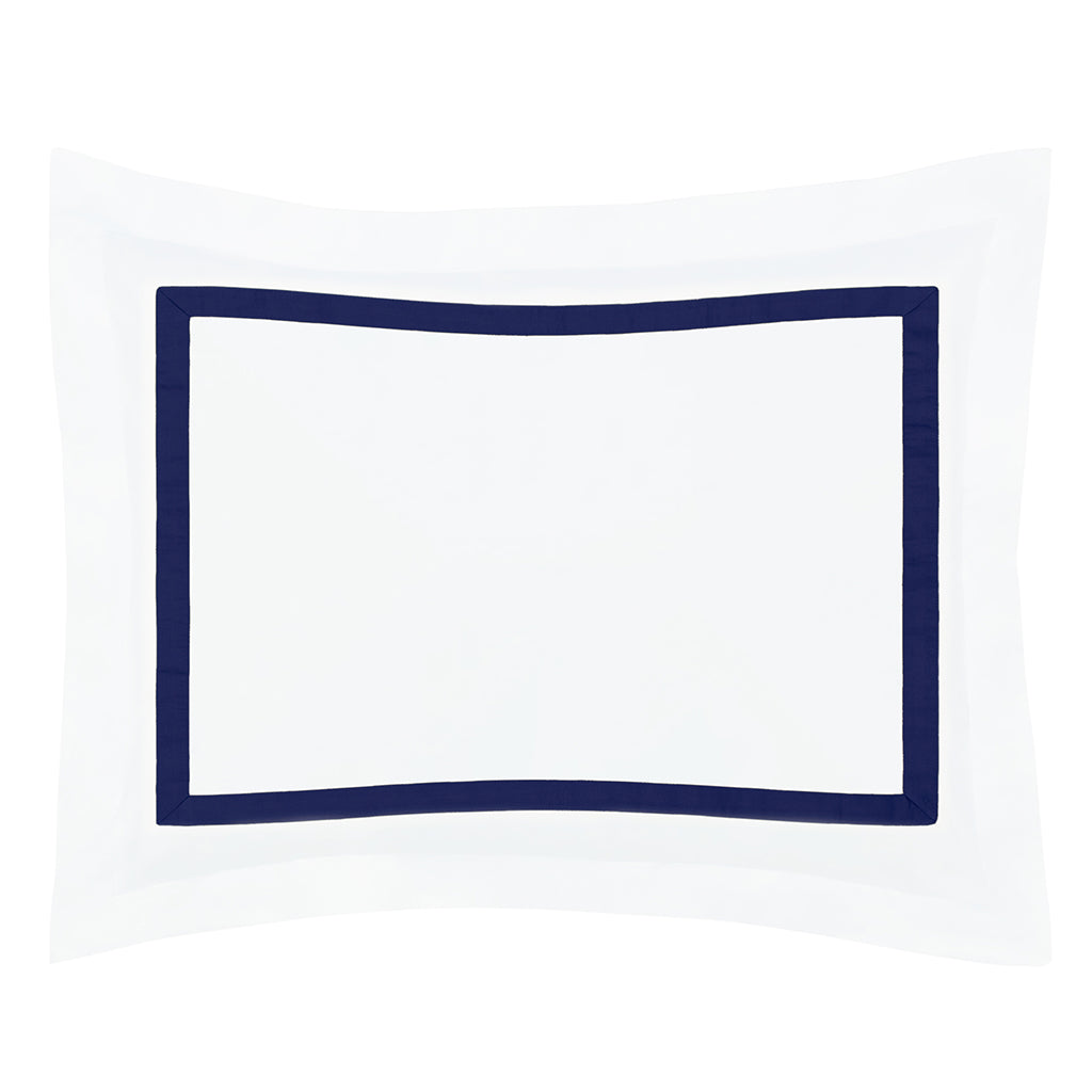 Bella Navy Framed Percale Sham