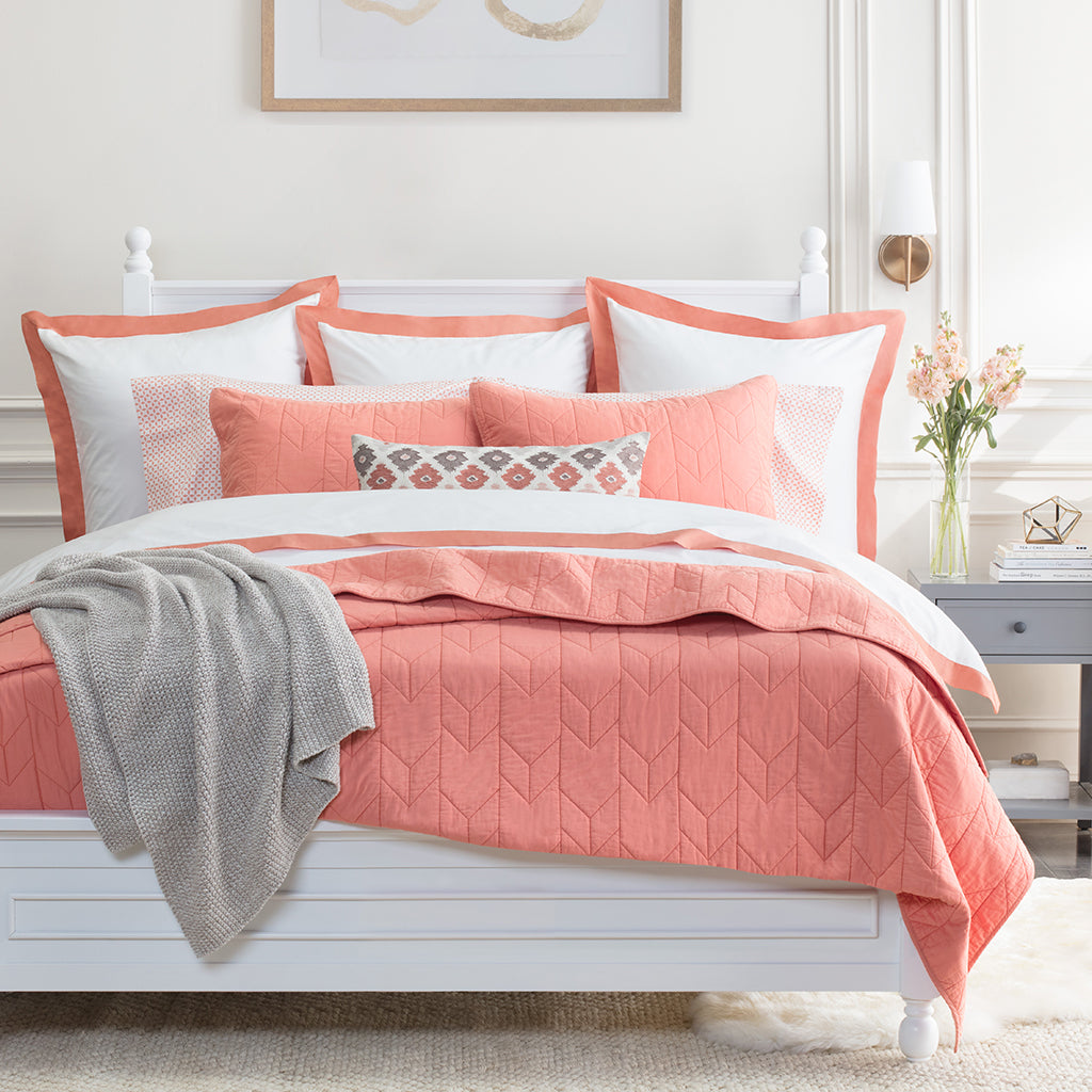 Chevron Coral Quilt