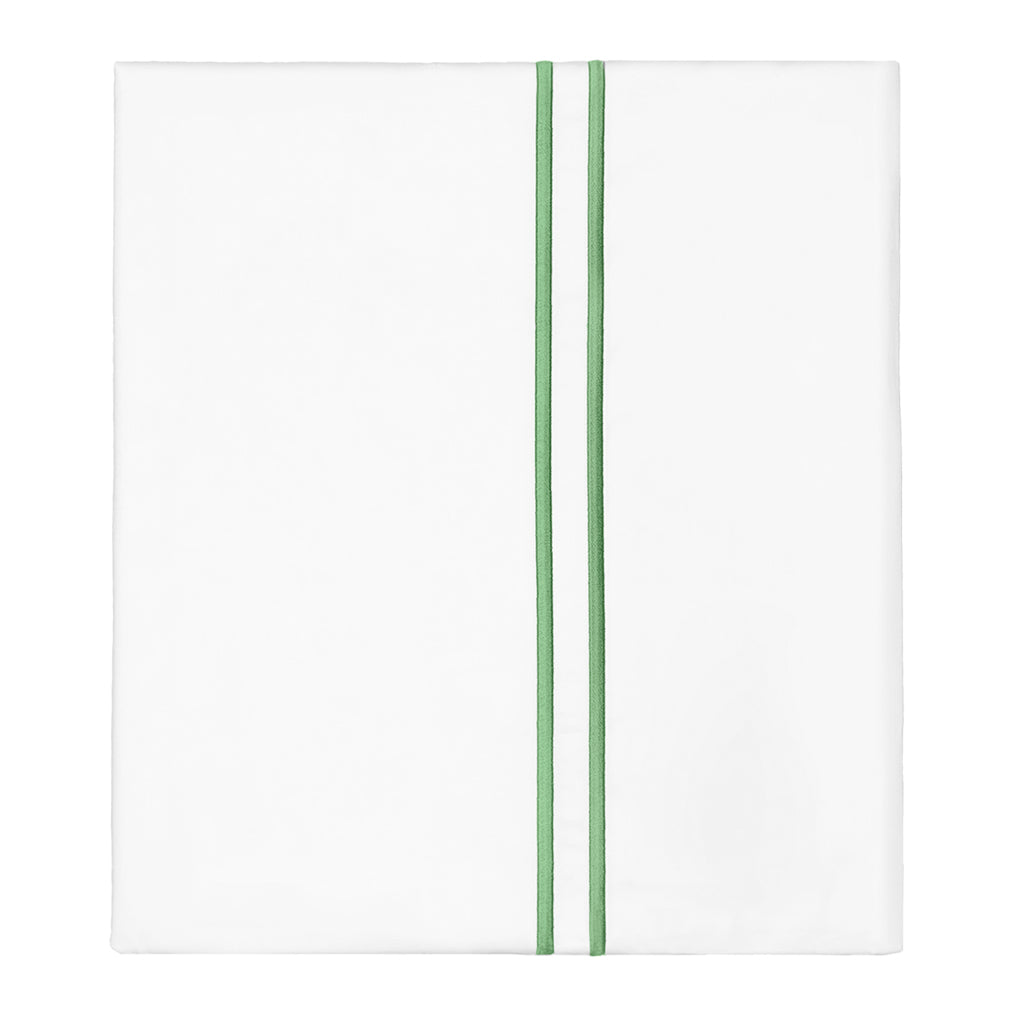 Palm Green Lines Embroidered Pillowcase Pair