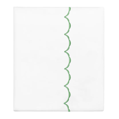 Palm Green Wavelet Embroidered Flat Sheet