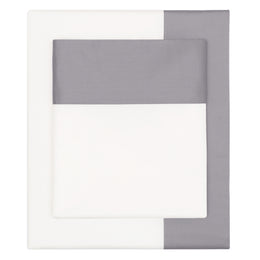 English Grey Border Sheet Set (Fitted, Flat, & Pillow Cases)