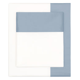 French Blue Border Pillowcase Pair