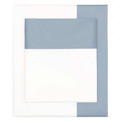 French Blue Border Sheet Set (Fitted, Flat, & Pillow Cases)