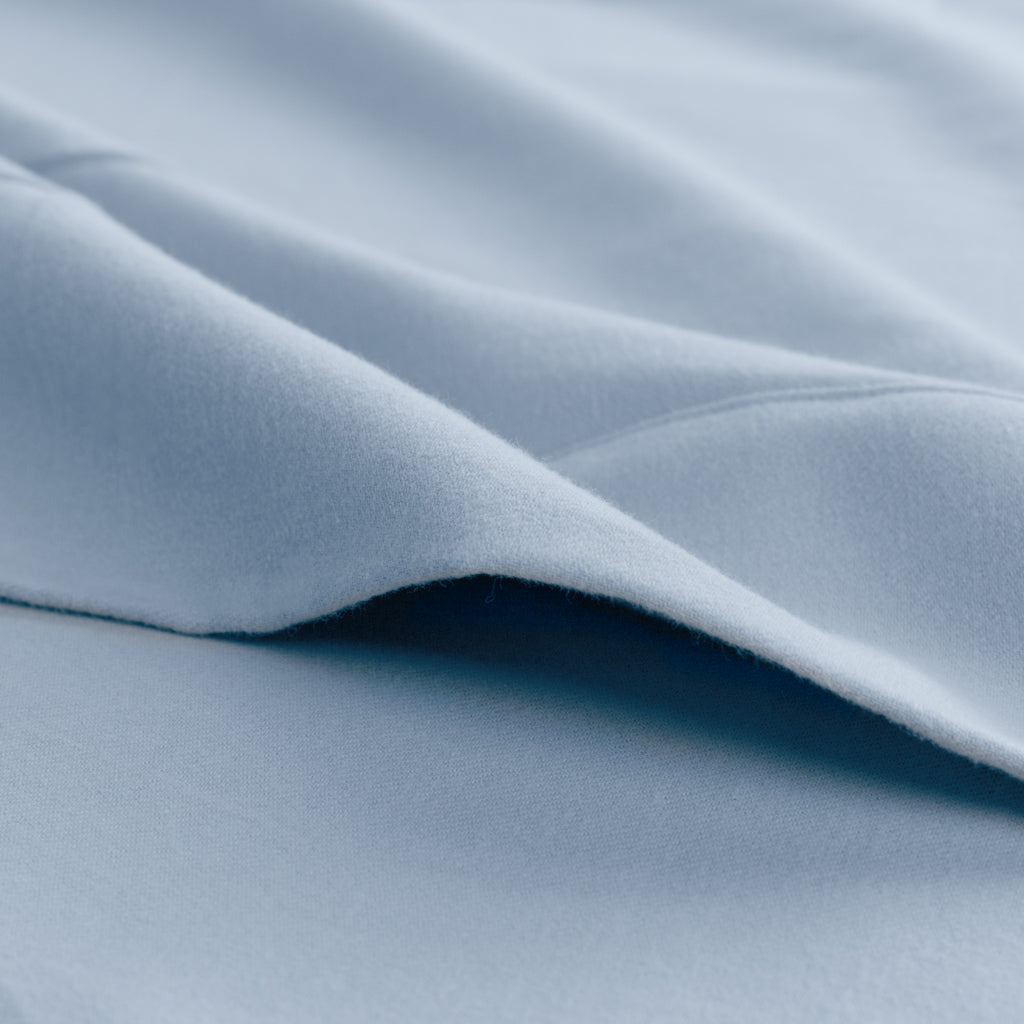 French Blue Flannel Sheet Set (Fitted, Flat, & Pillow Cases)