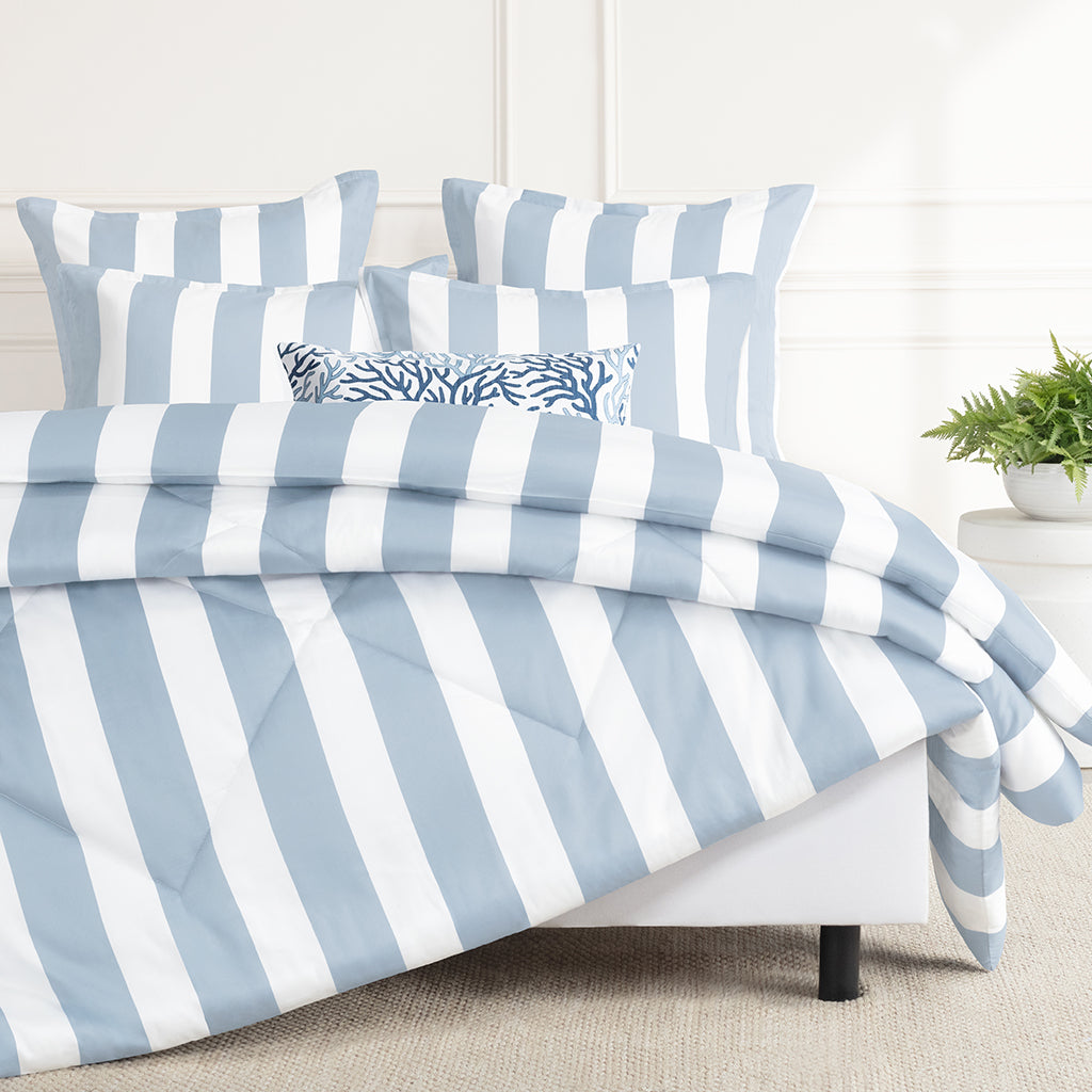 French Blue Harbor Euro Sham