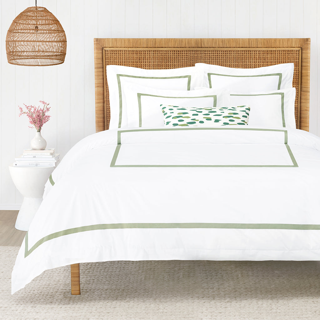 Bella Eucalyptus Framed Percale Sham