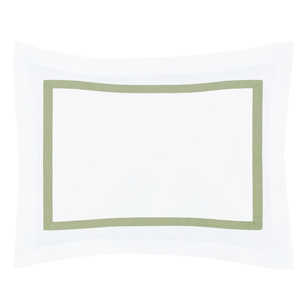 Bella Eucalyptus Framed Percale Euro Sham