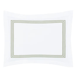 Octavia Eucalyptus Embroidered Percale Euro Sham