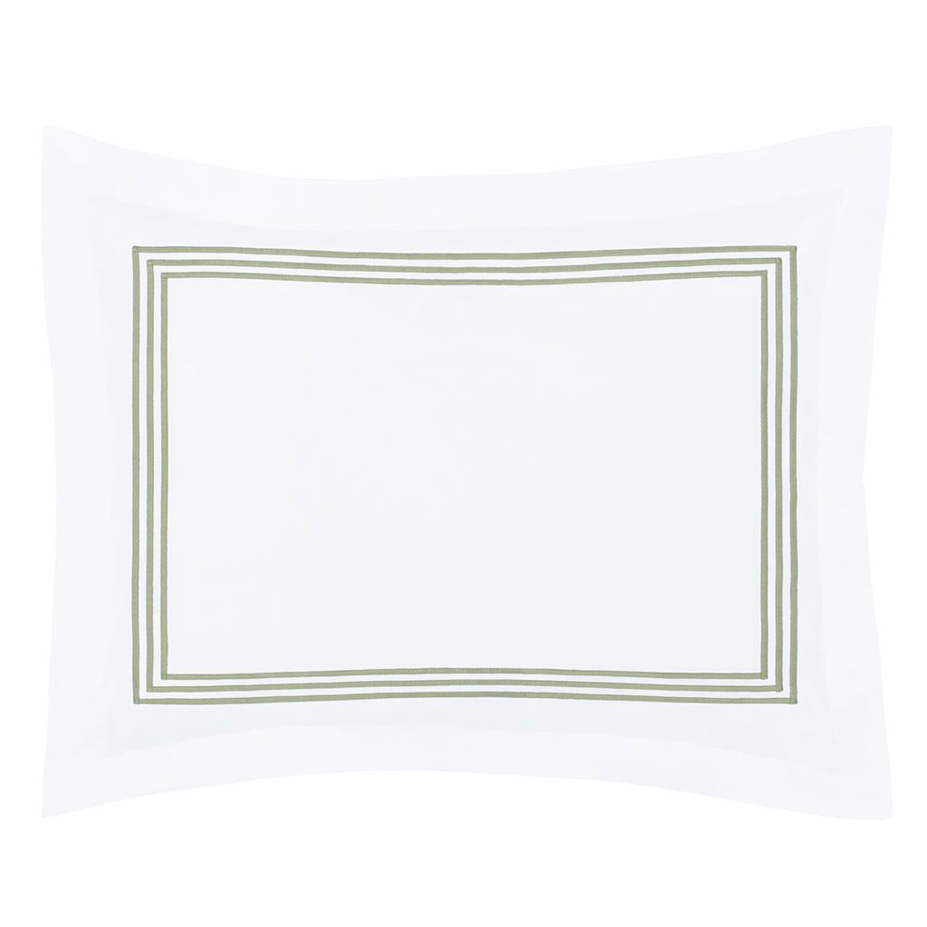 Octavia Eucalyptus Embroidered Percale Sham