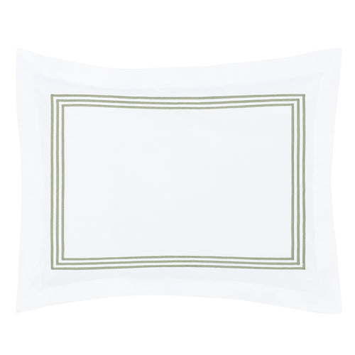 Octavia Eucalyptus Embroidered Percale Sham