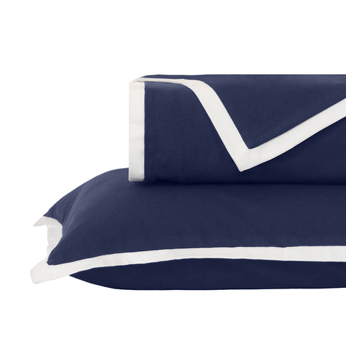 Navy Hudson Flannel Duvet Cover