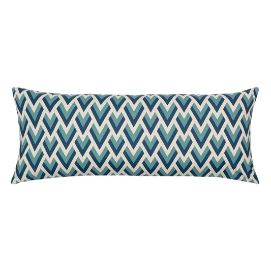 The Blue Peacock Extra Long Lumbar Throw Pillow