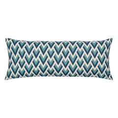 The Blue and Navy Reef Extra Long Lumbar Throw Pillow