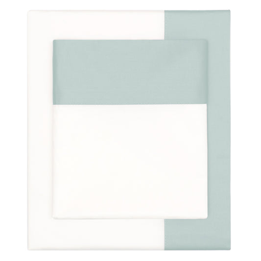 Porcelain Green Border Sheet Set (Fitted, Flat, & Pillow Cases)