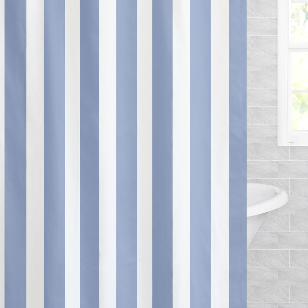 The Coastal Blue Sailor Striped Shower Curtain