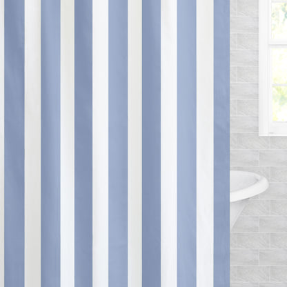 The Coastal Blue Sailor Striped Shower Curtain