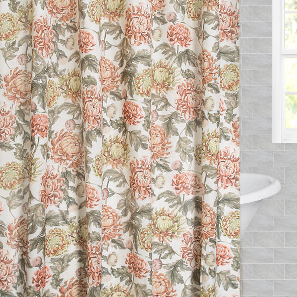 The Autumn Peony Shower Curtain