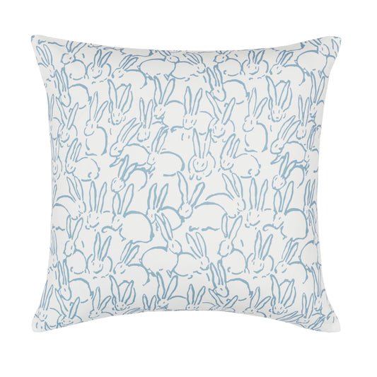 The Blue Bunnies Square Throw Pillow