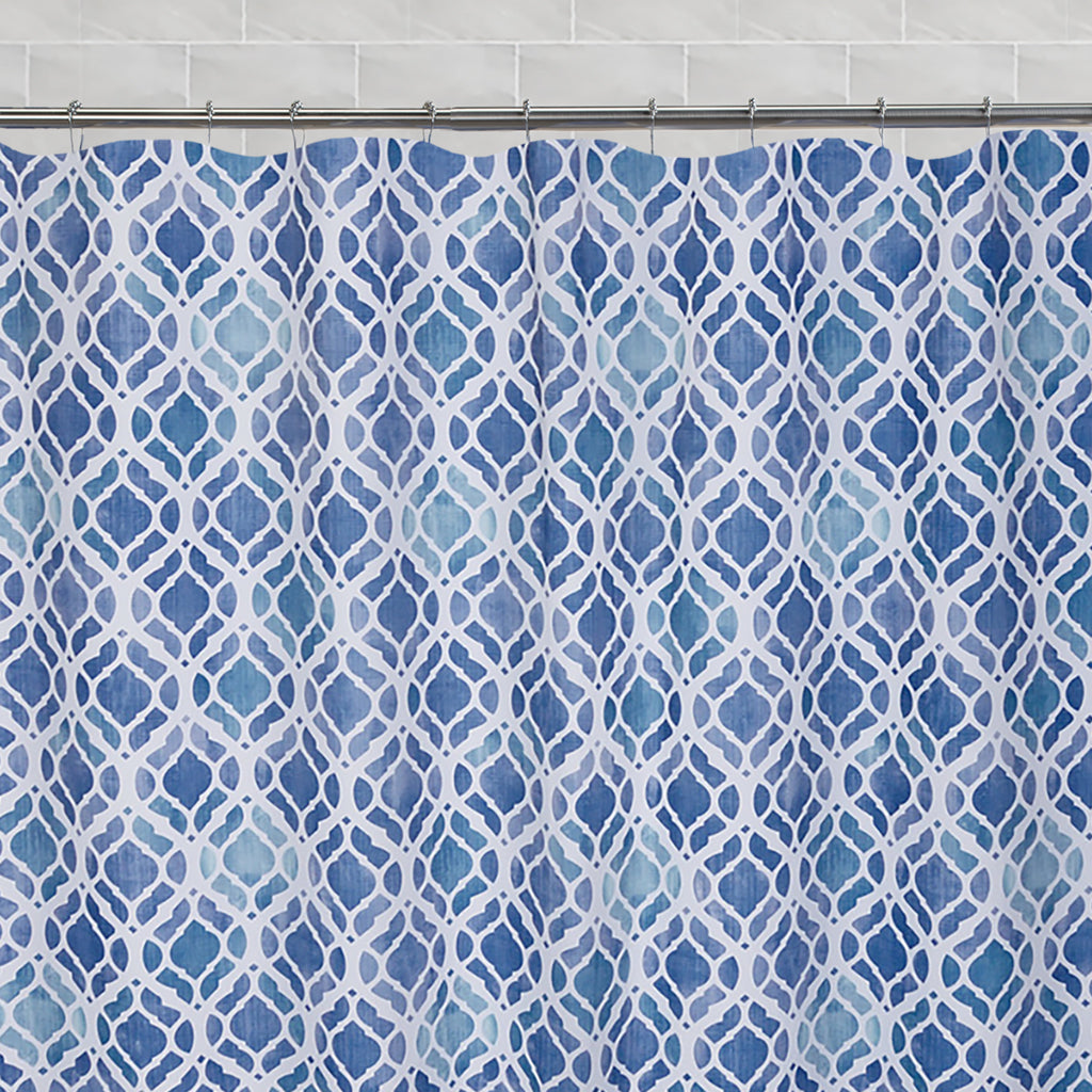 The Blue Moroccan Shower Curtain