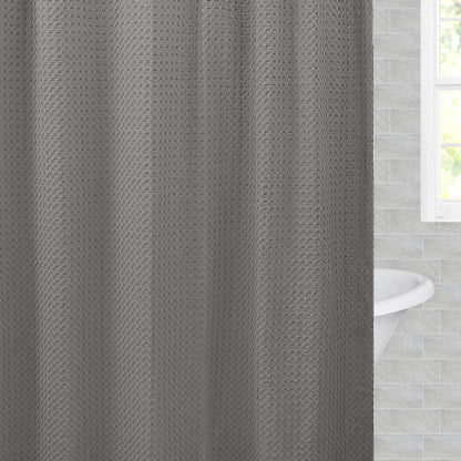 The Grey Circle Knit Shower Curtain