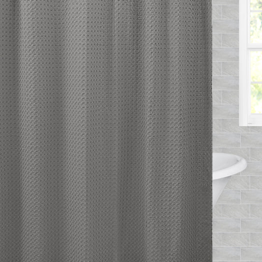 The Grey Circle Knit Shower Curtain