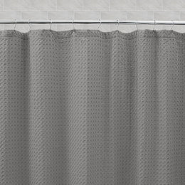 The Grey Circle Knit Shower Curtain