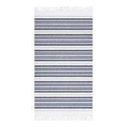 The Grey Coastal Stripe Fouta Beach Towel