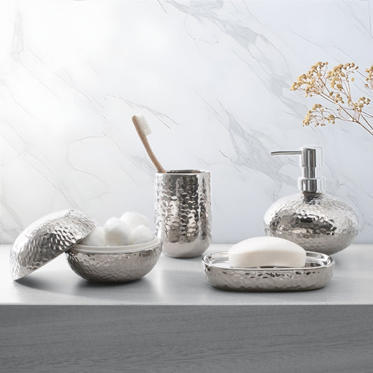 The Hammered Ceramic Bath Accessories