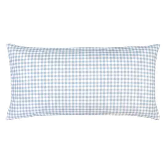 The Light Blue Gingham Throw Pillow