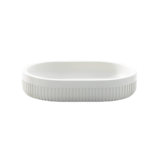 Modern Ribbed Pearl Bath Accessories, Soap Dish 