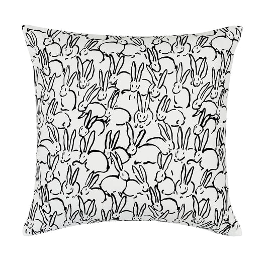 The Black Bunnies Square Throw Pillow