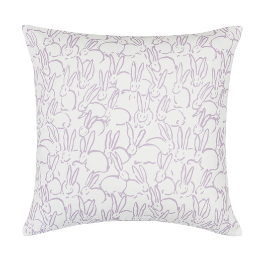 The Purple Bunnies Square Throw Pillow