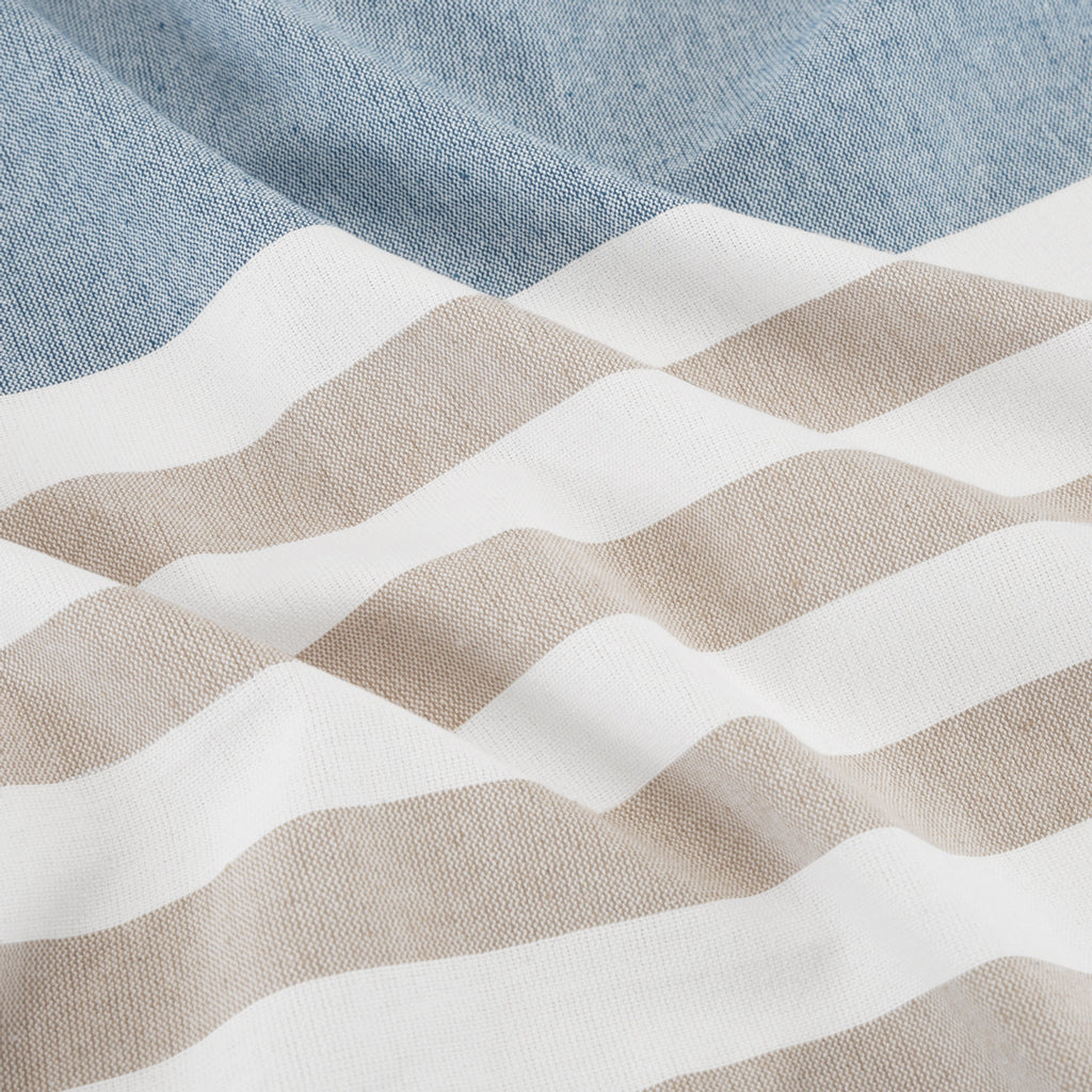 The Sea Stripes Shower Curtain