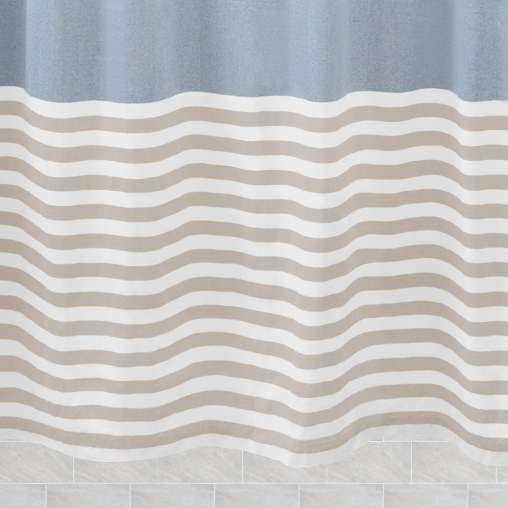 The Sea Stripes Shower Curtain