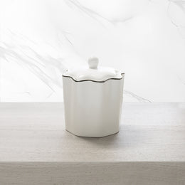 The Silver Scalloped Porcelain Bath Accessories