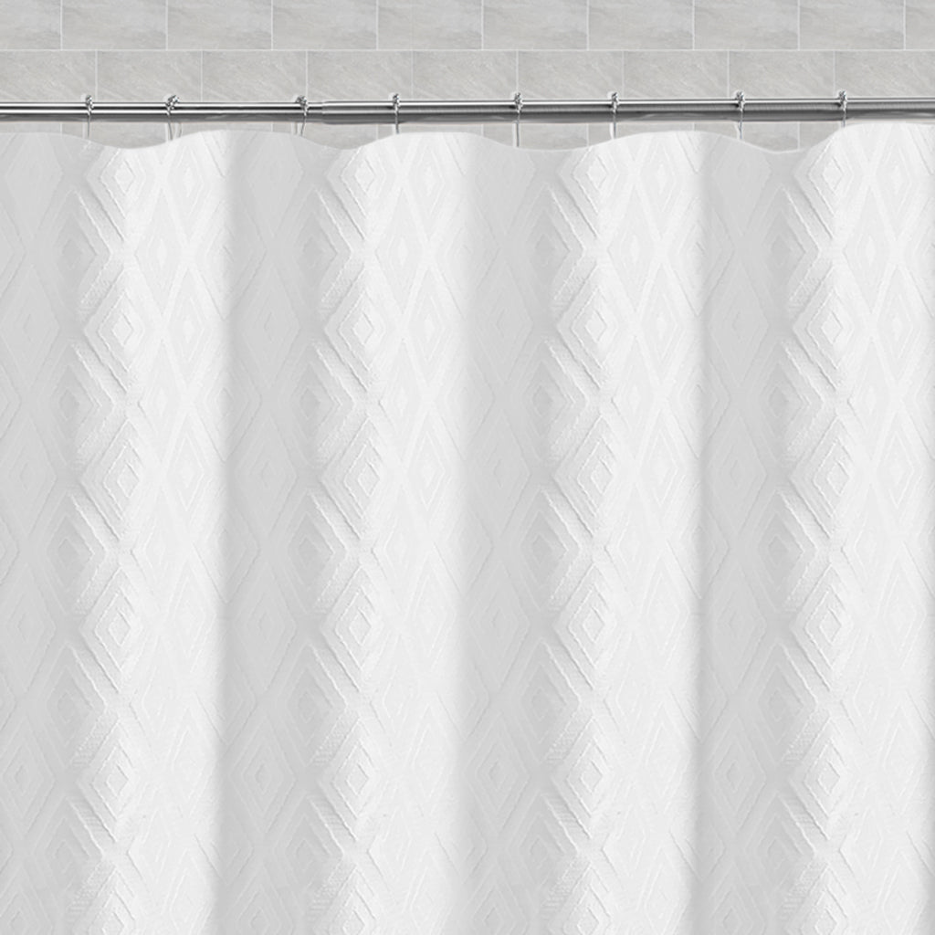 The Textured Diamond Shower Curtain