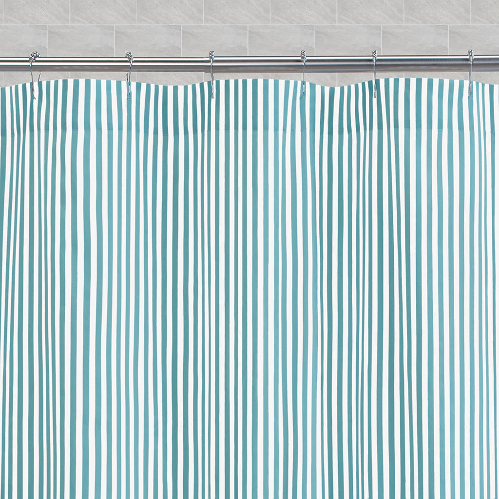 The Turquoise Lines Shower Curtain