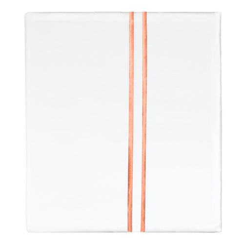 Apricot Lines Embroidered Flat Sheet