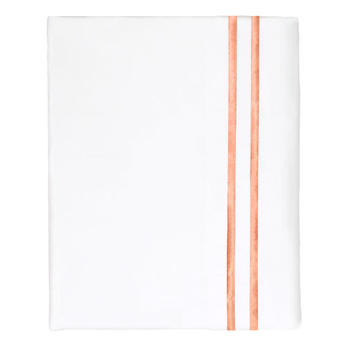 Apricot Lines Embroidered Pillowcase Pair