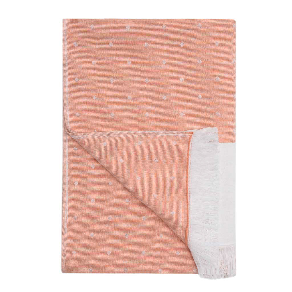 Coral Dot Fouta Bath Towel