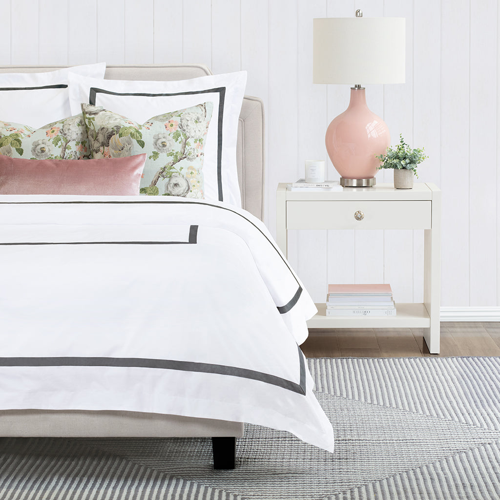 Bella Grey Framed Percale Sham