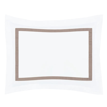 Bella Taupe Framed Percale Sham