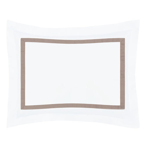 Bella Taupe Framed Percale Sham