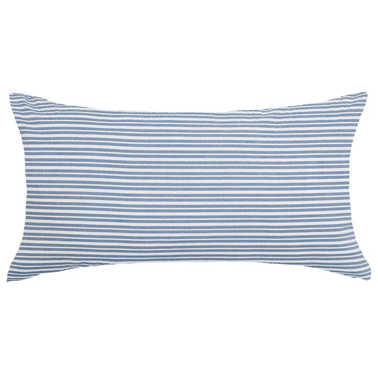 Dusk Blue Seersucker Throw Pillow