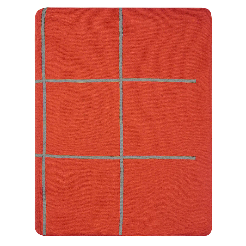 Bright Orange Pane Throw