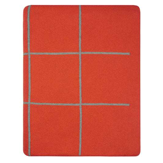 Bright Orange Pane Throw