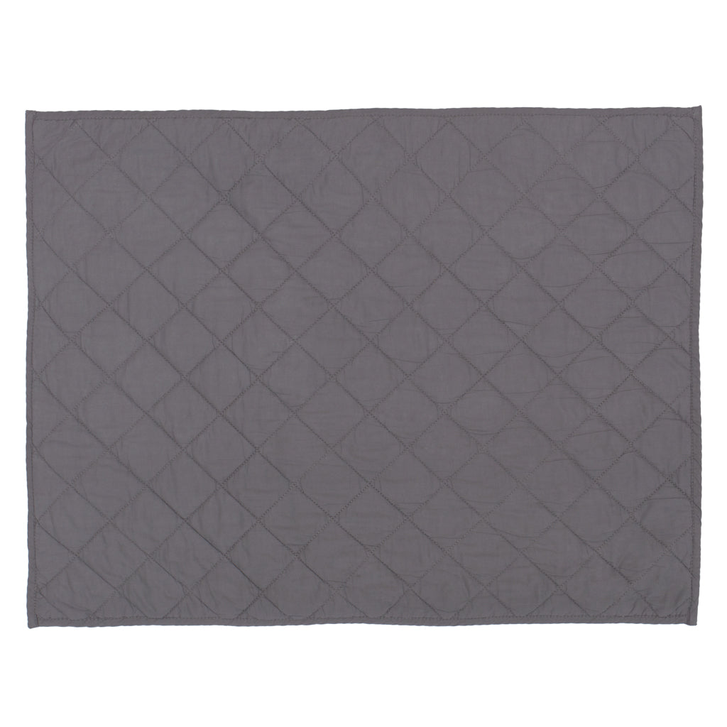 Charcoal Grey Diamond Quilt Sham Pair