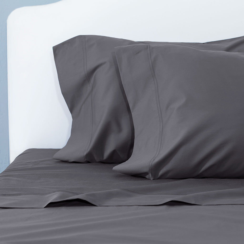 Charcoal Grey 400 Thread Count Sheet Set 2 (Fitted & Pillow Cases ...