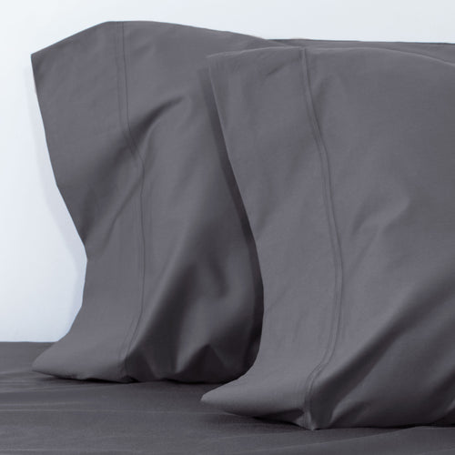 Charcoal Grey 400 Thread Count Pillowcase Pair